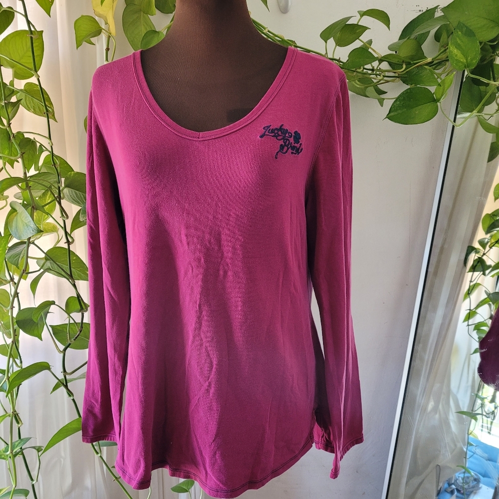 Lucky Brand Long sleeve Magenta top size M